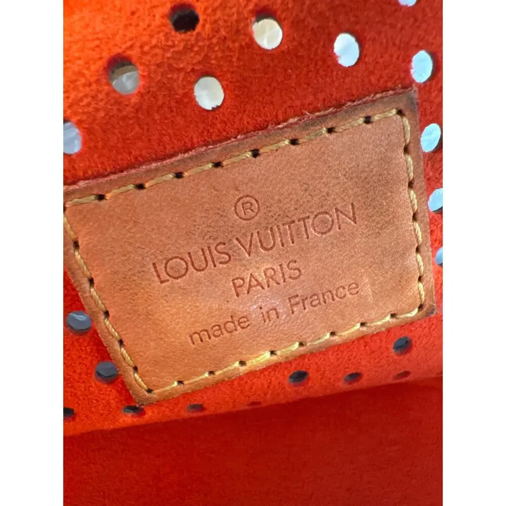 Authentic Louis Vuitton Monogram Perfo Demi-Lune in Orange Bag - Picture 4 of 15